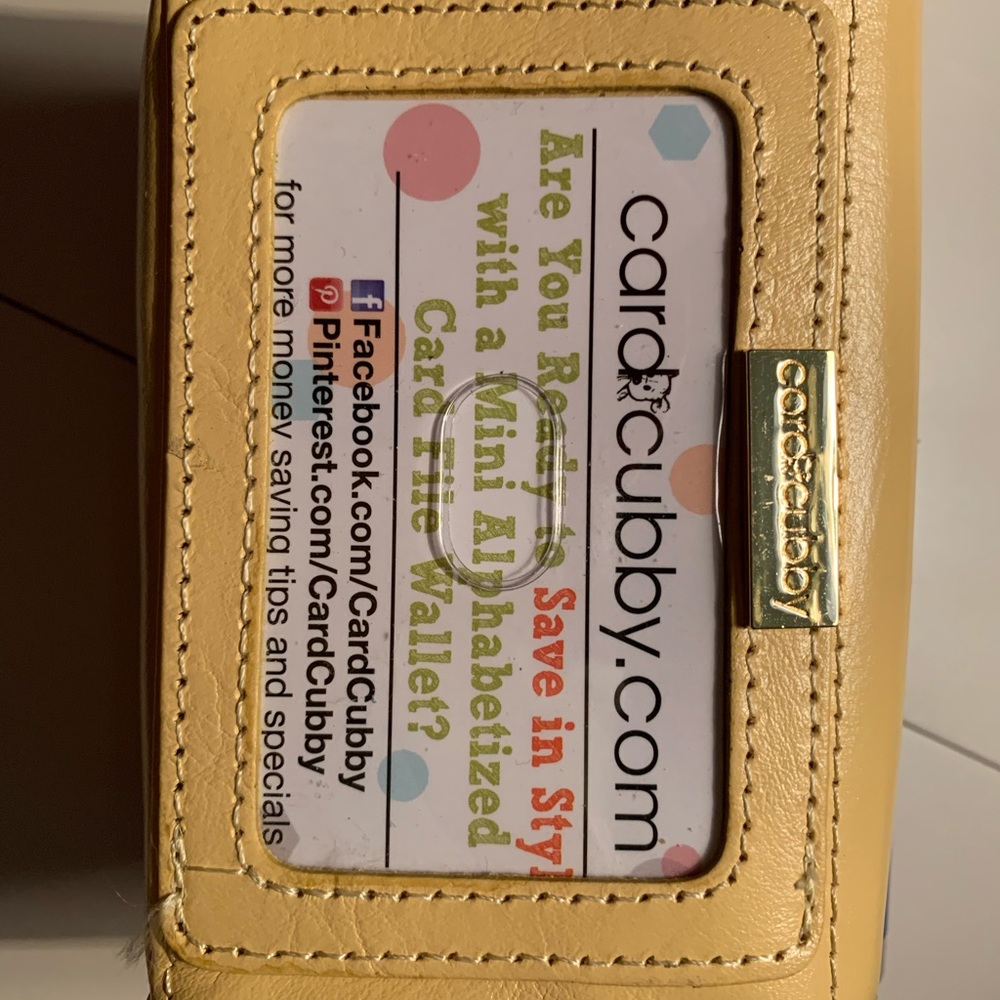 Brand new RFID card cubby wallet. Great for organizing items!